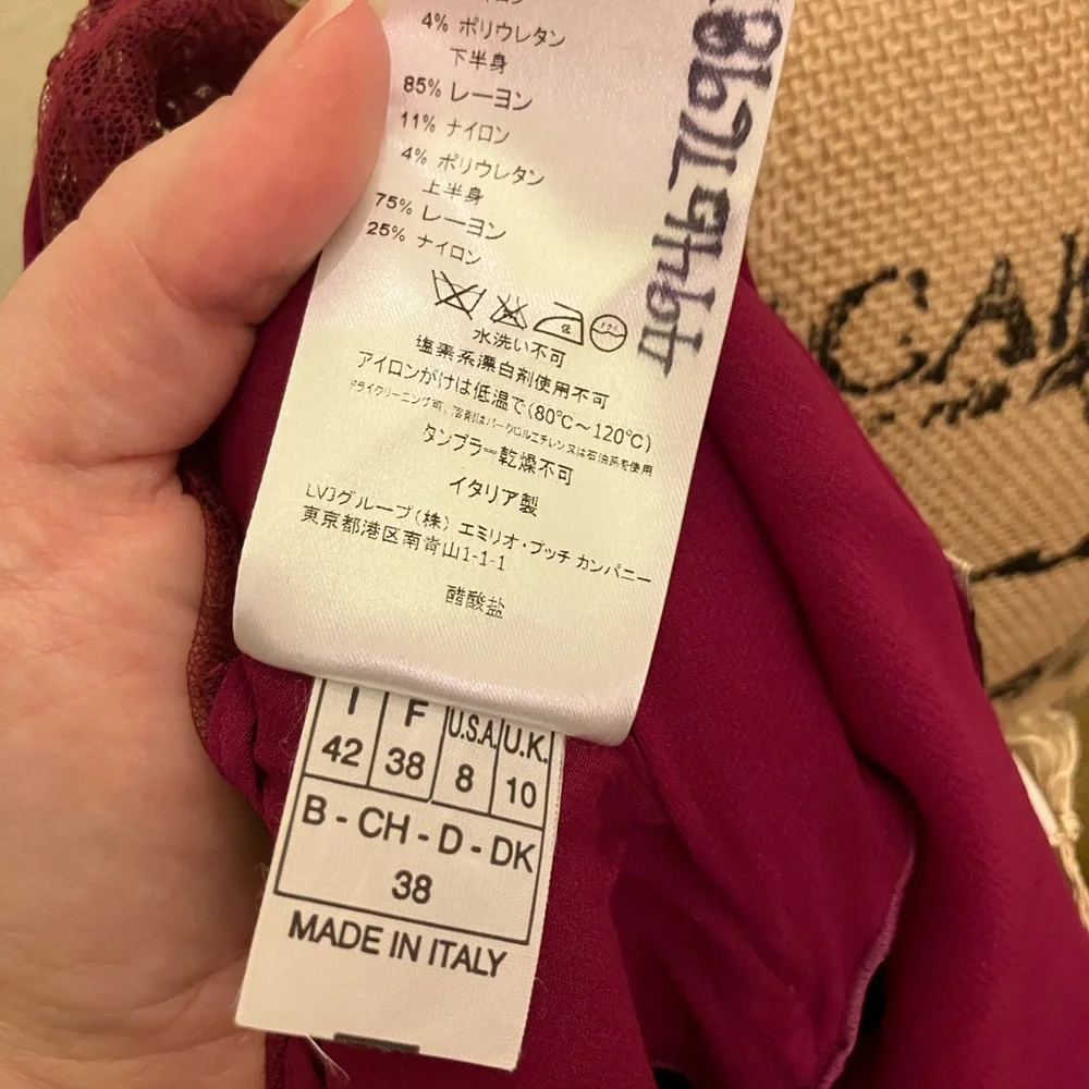 Emilio Pucci beautiful made in Italy bodycon dress lace top sexy 8 medium - Picture 14 of 14